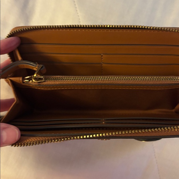 Tory Burch Brown Wristlet with Circular Accents - Picture 7 of 8